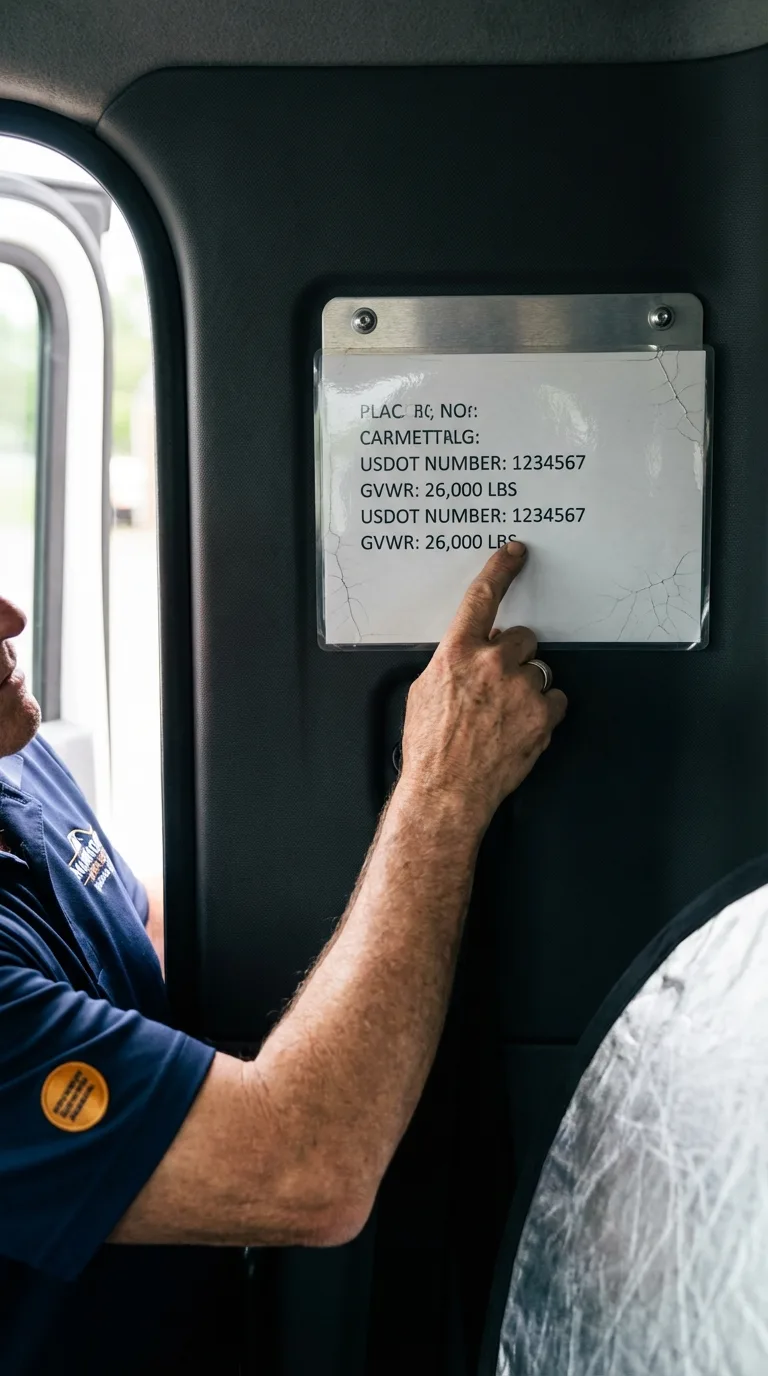 USDOT licensing placard verification in Saint James City